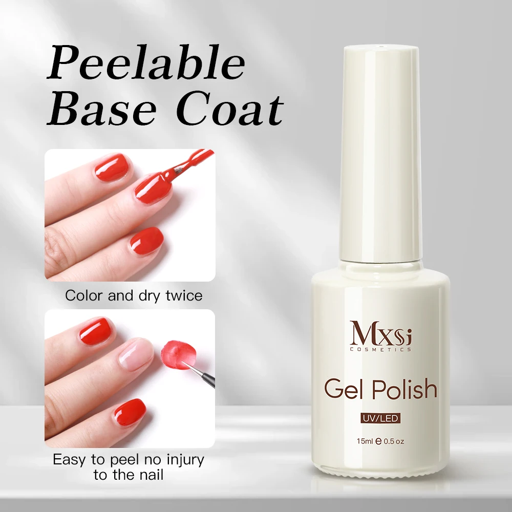 Vernis à ongles Gel Peelable, 15ml, Gel UV, Semi-Permanent pour protéger les ongles, avec ensemble de couche de finition