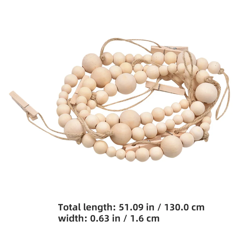 الخشب حبة جارلاند صور مقاطع شيك الجدار الشنق عرض الصور سلسلة حامل الصورة ديكور المنزل عيد الميلاد الزفاف