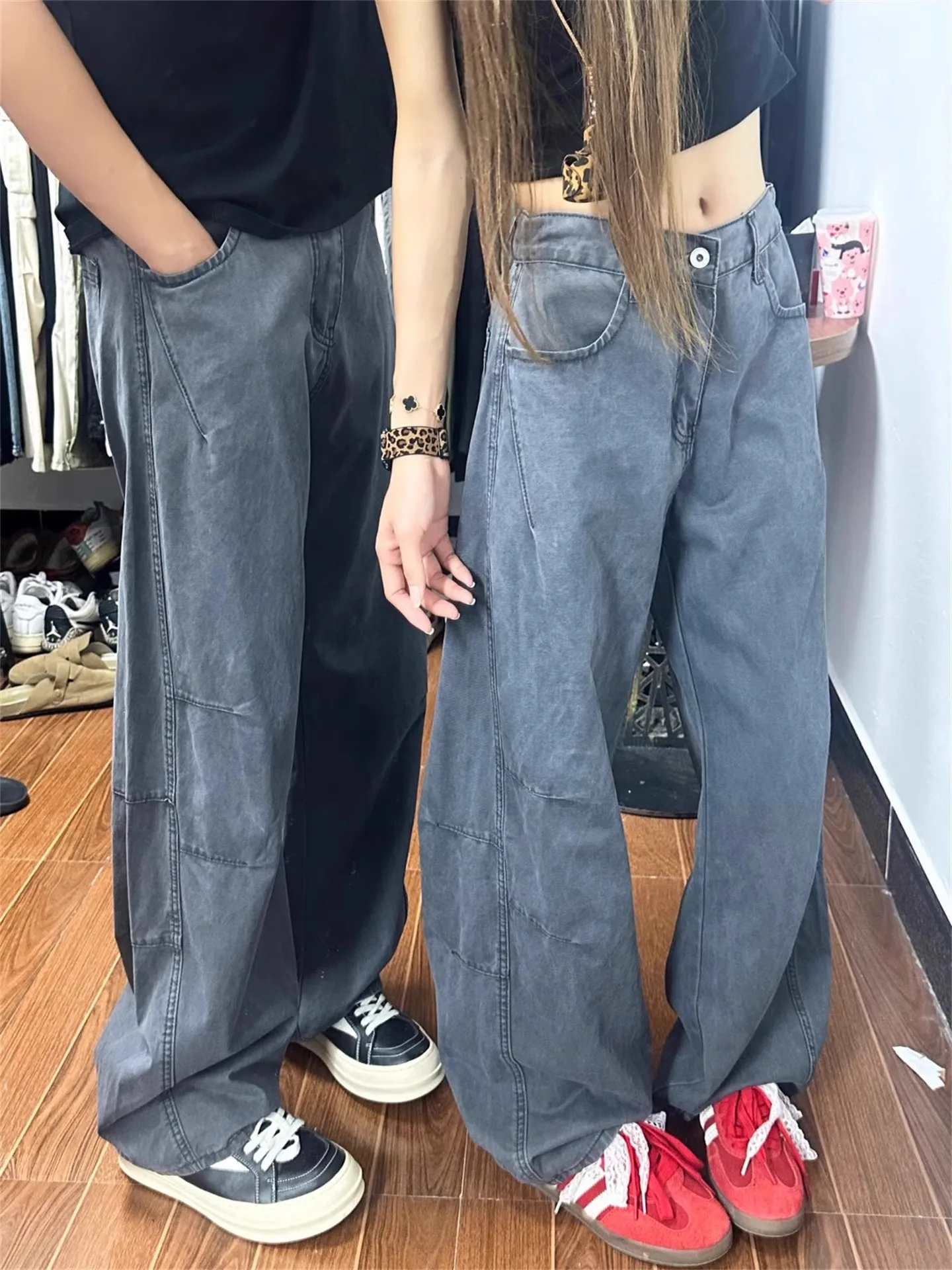 

Retro American Work Pants Men's Summer CleanFit Wide Leg Casual Pants Couple's Design Youth Faion Straight Tube Pants
