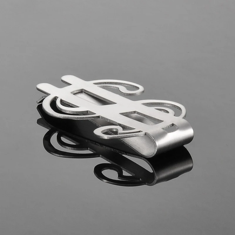 Slim Money Clip Stainless Steel Cash Bills Credit Clip New Dollar Design Fashion Coin Banknote Cash Clamp Holder