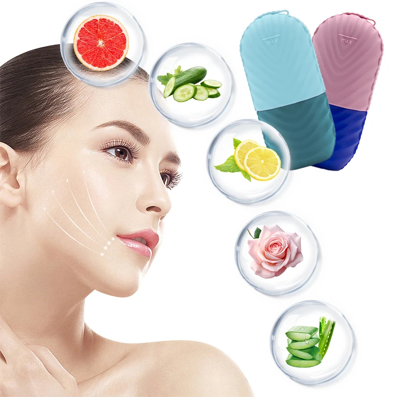 1 aplicador de belleza facial, herramientas para el cuidado de la piel, masaje de afeitado con hielo, molde de hielo de silicona para belleza facial.