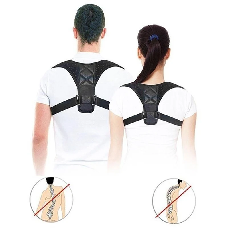 Corrector de postura de hombro Invisible, soporte de espalda ajustable, cinturón de corrección de la salud del cuello de la columna vertebral, Deportes para el hogar y la Oficina, Unisex