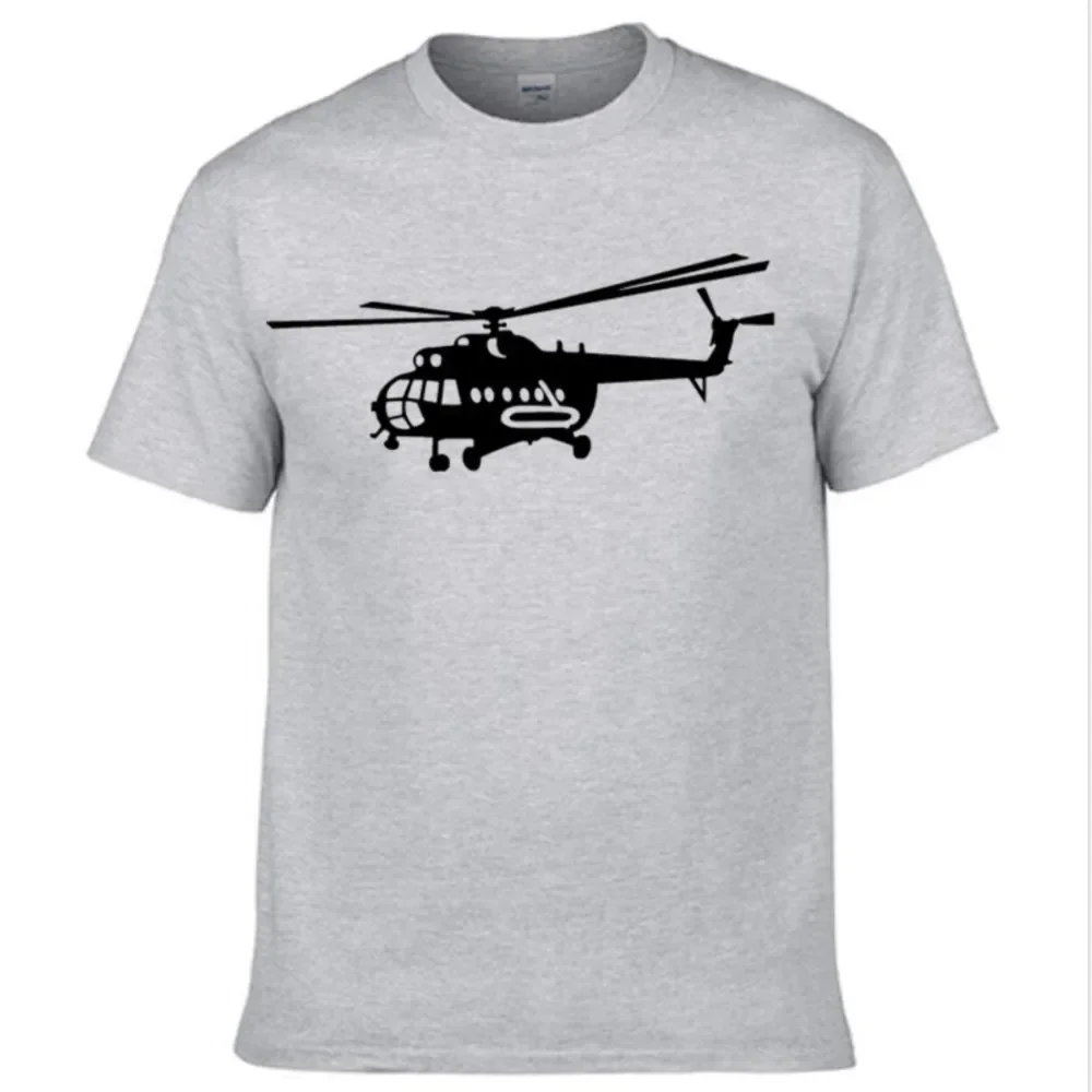 Novelty MI-8 Helicopter USSR Victory Day Print T-shirt Short Sleeve Cotton Tee Men's Clothing Oversized Unisex Streetwear Tshirt