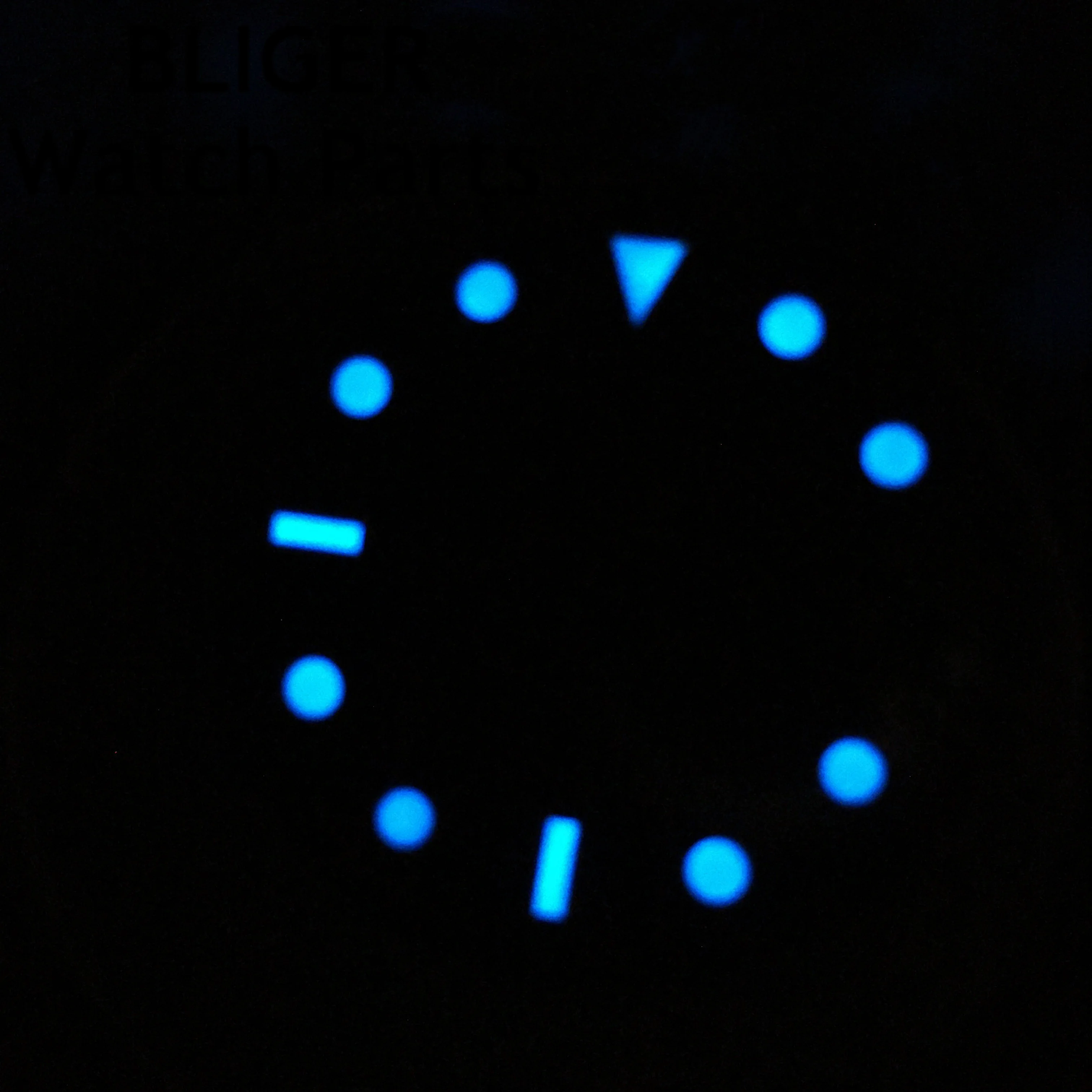 BLIGER 29mm black white watch dial luminous dial fit NH35 movement