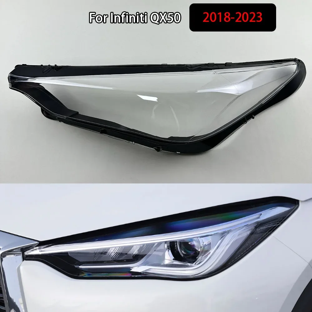 

For Infiniti QX50 2018-2023 Car Transparent Lampshade Head Light Lamp Cover Glasses Lamp Shade Headlight Shell Cover Lens Parts