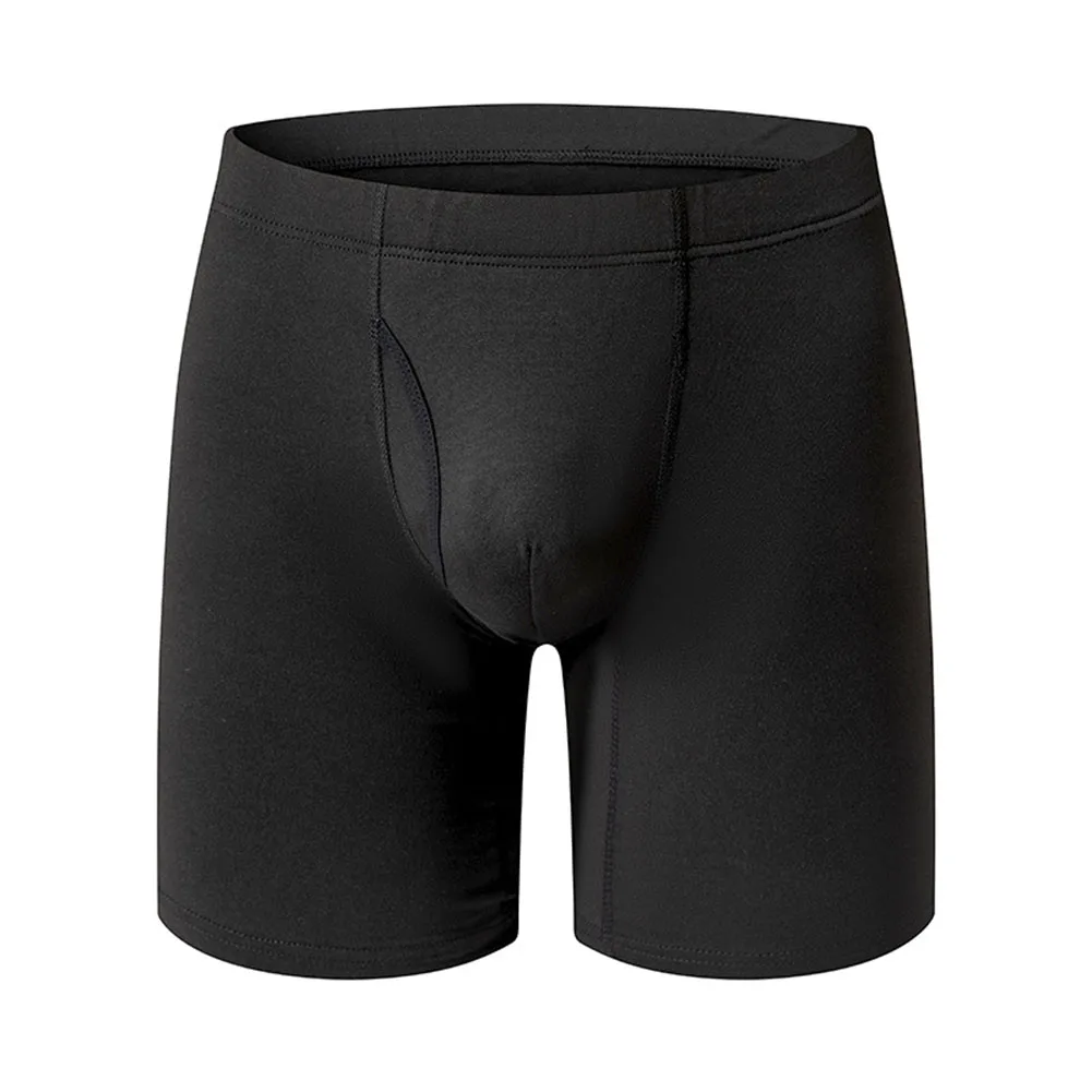 Black Long Leg Shorts Underwear Black Long Leg Boxer Classic Style Boxers Dark Grey Trunks Active Sports Use For Casual Wear