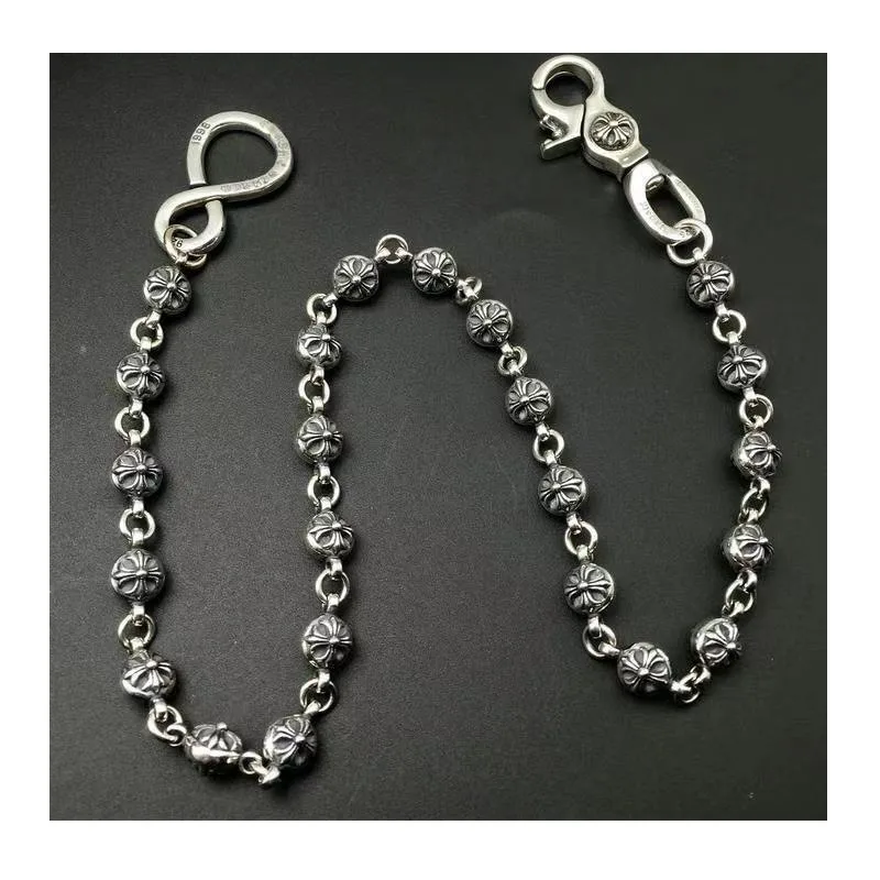 

Высококачественная цепочка для брюк в стиле хип-хоп, рок, панк, с крестом и цветком, цепочка для сумки, кулон-подвеска для сумки через плечо