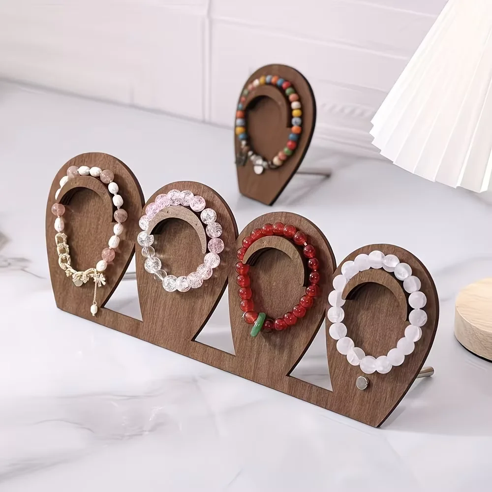 Elegant Wood Bracelet Tray Multi-function Firm Ornaments Storage Case Sturdy Hand Bangle Organizer Jewelry