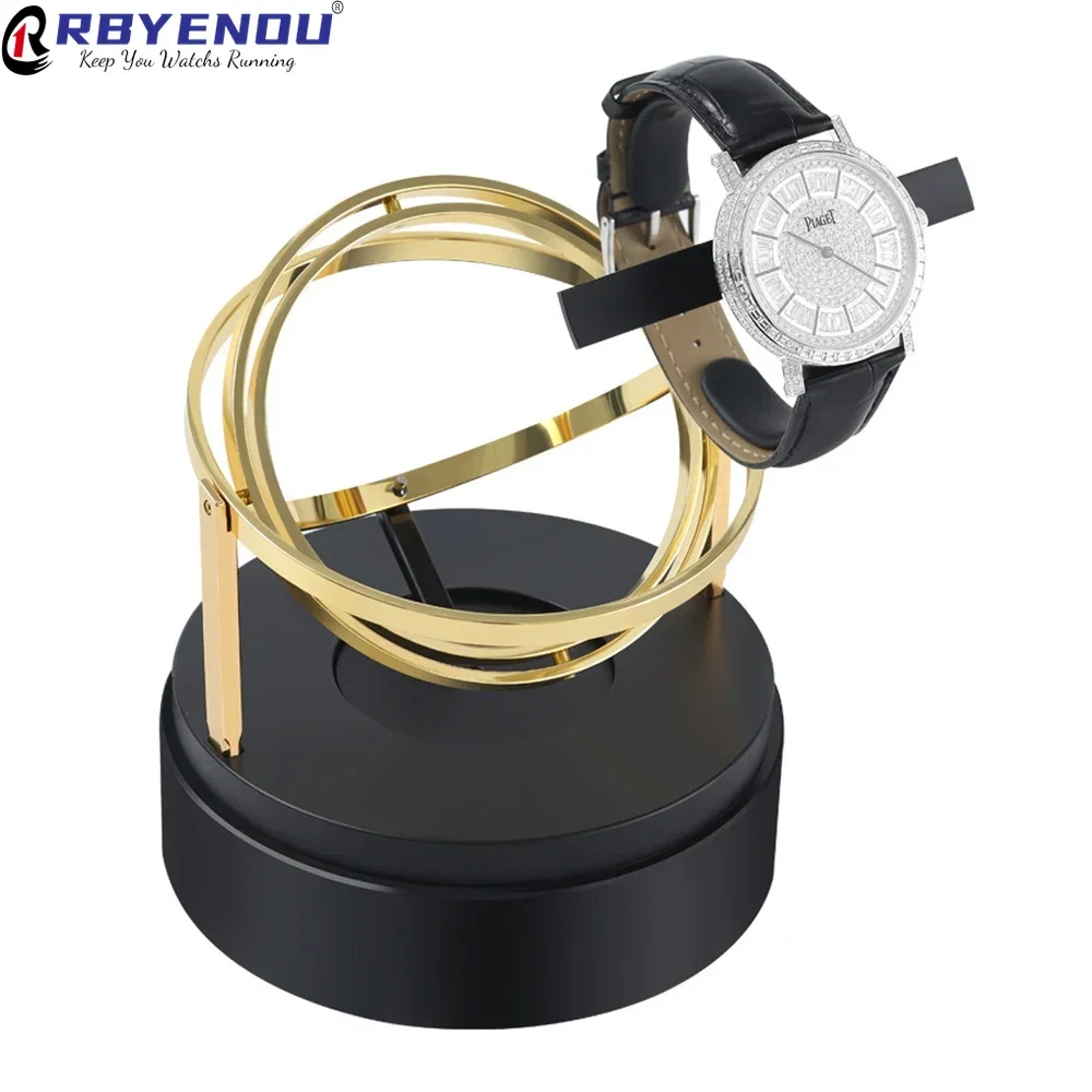 

OEM Luxury Automatic Single Electric Silent Motor Watch Winder For Mechanical Watch Multi-function Storage Box Collection Gift