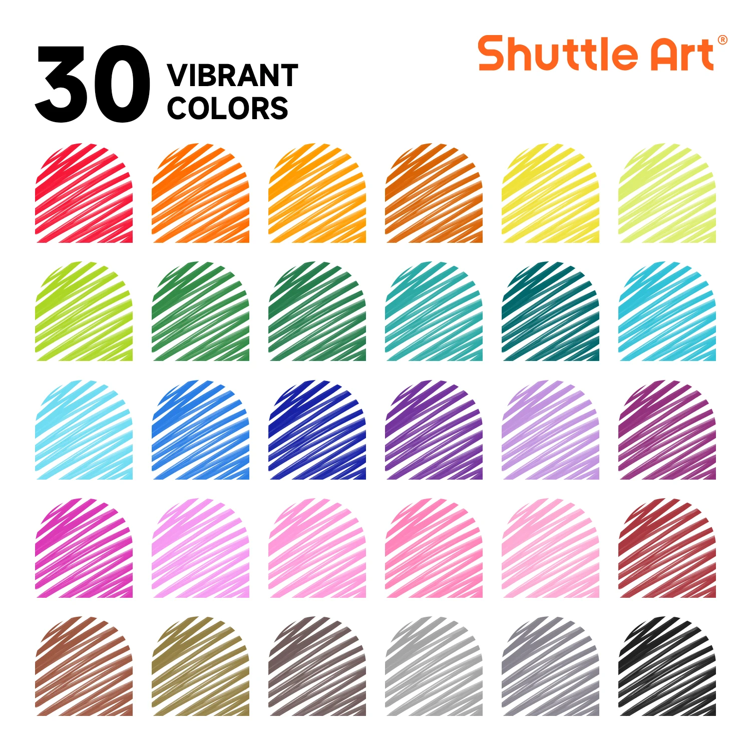 Shuttle Art Permanent Markers, 30 Assorted Colors Ultra Fine Point Permanent Marker Packed in Travel Case, Ideal Colored Markers Set for Adults Coloring Doodling on Plastic, Glass, Gift for Teens