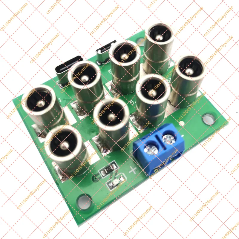 High Current DC 5.5x2.1mm Female Jack Distribution Hub with Type-C Micro for Testing Board