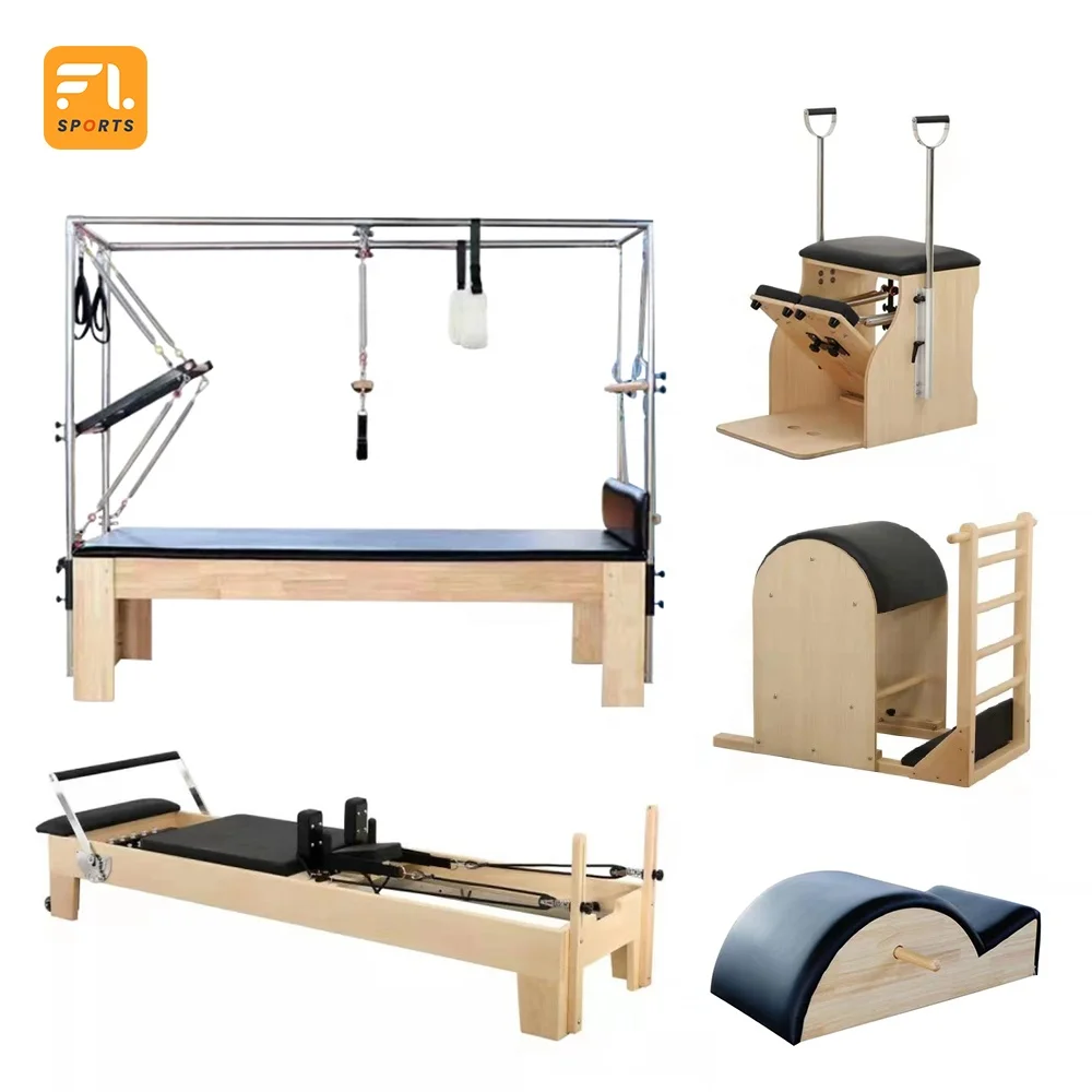 

Solid Wood Pilates Core Bed Yoga Gym Private Teaching Fitness Equipment Cadillac Five Piece Set