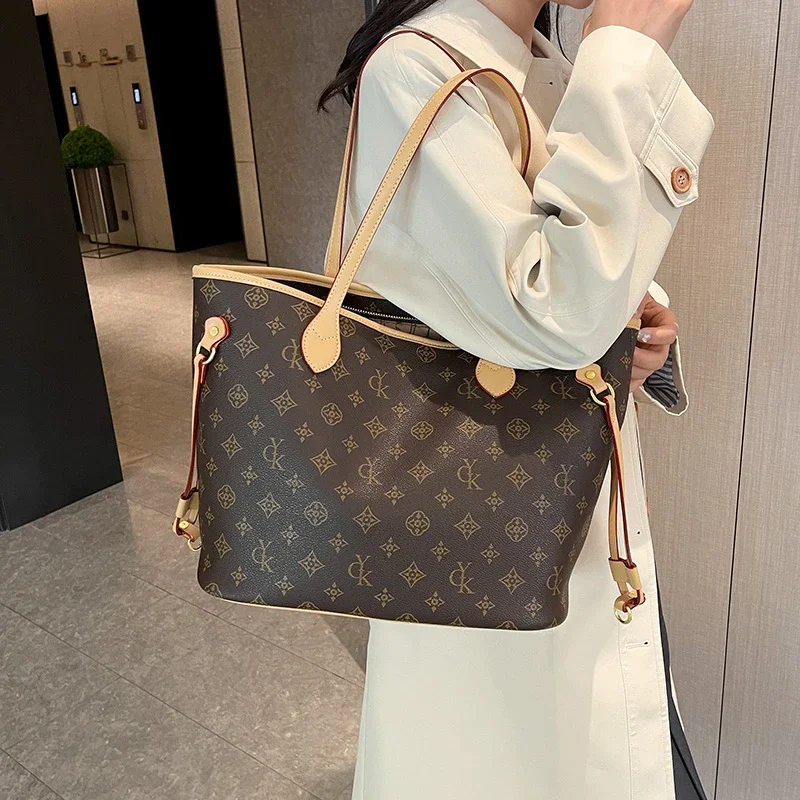 

Simple Creative Underarm Bag Lightweight Presbyopic Printing Trendy Daily Use Maillard Style Adjustable Female Bag Elegant