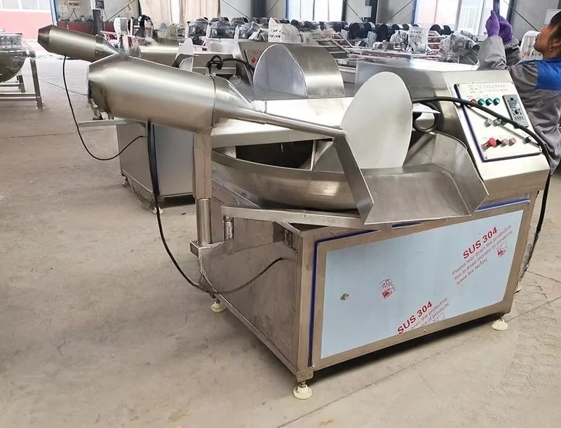 Automatic large and high speed sausage vegetable shredder vacuum meat bowl shredder