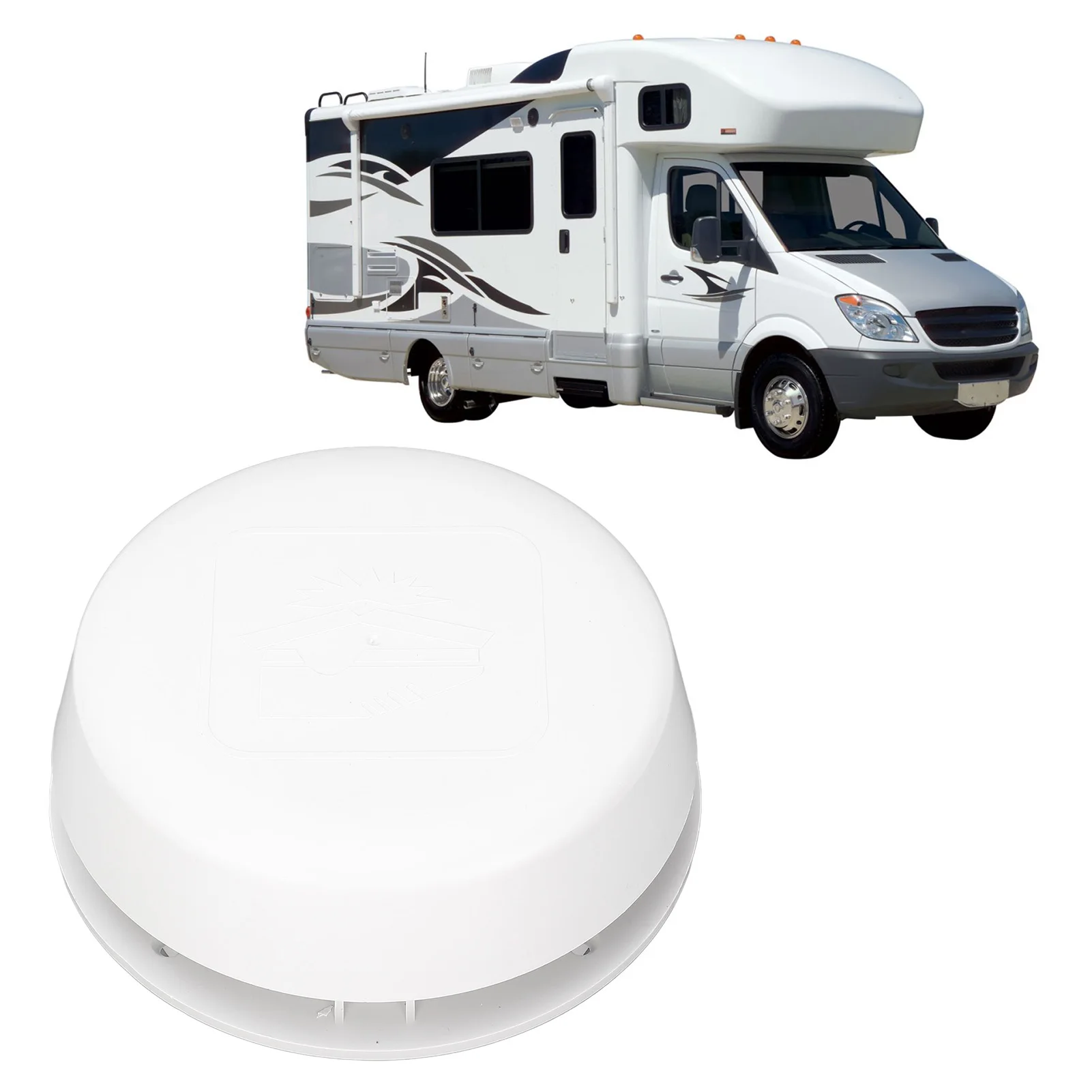 

New RV Roof Vent Cap 155mm Air Exchange Oxidation Resistant Round Mushroom Ventilation Cap with Mesh Screen for Campervan Yacht