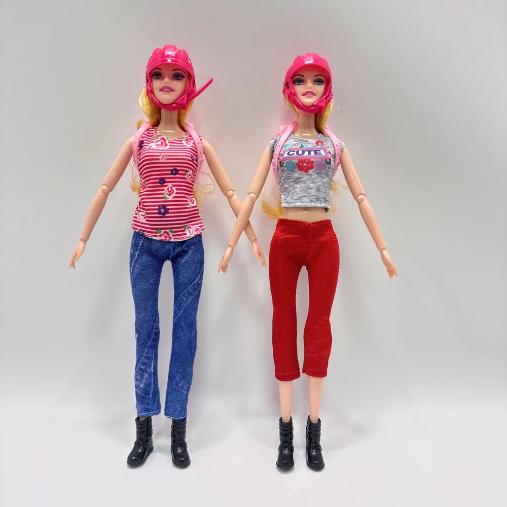 Prinses kleine pop van 30 cm met fiets en huisdier - verzamelpopaccessoires voor meisjes