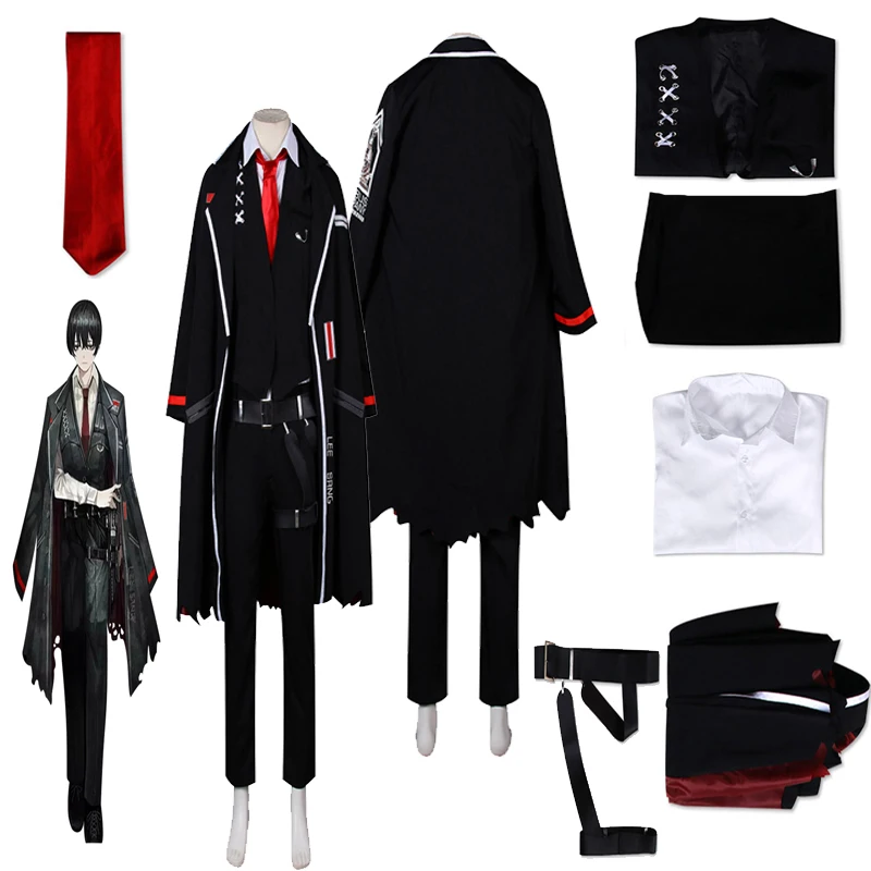 

Lee Sang Cosplay Costume Anime Game Limbus Company Jacket Coat Pants Set Fantasia Halloween Carnival Party Men Disguise Suit