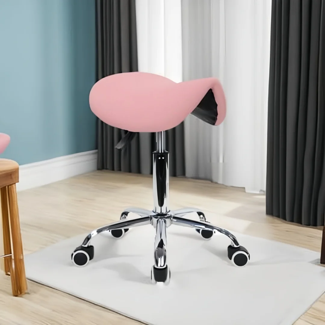 Taburete de sillín ergonómico, silla giratoria ajustable para salón, peluquero, tatuaje, masaje, oficina, silla de trabajo rodante para profesionales