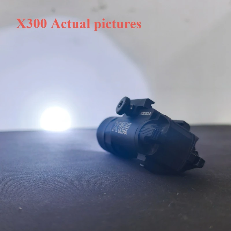 

Новый портативный светодиодный осветитель X300U-A 2026 года: крепление на планку 20 мм, подходит для игрушечного оружия, активного отдыха и игр в CS. Реальные фото.