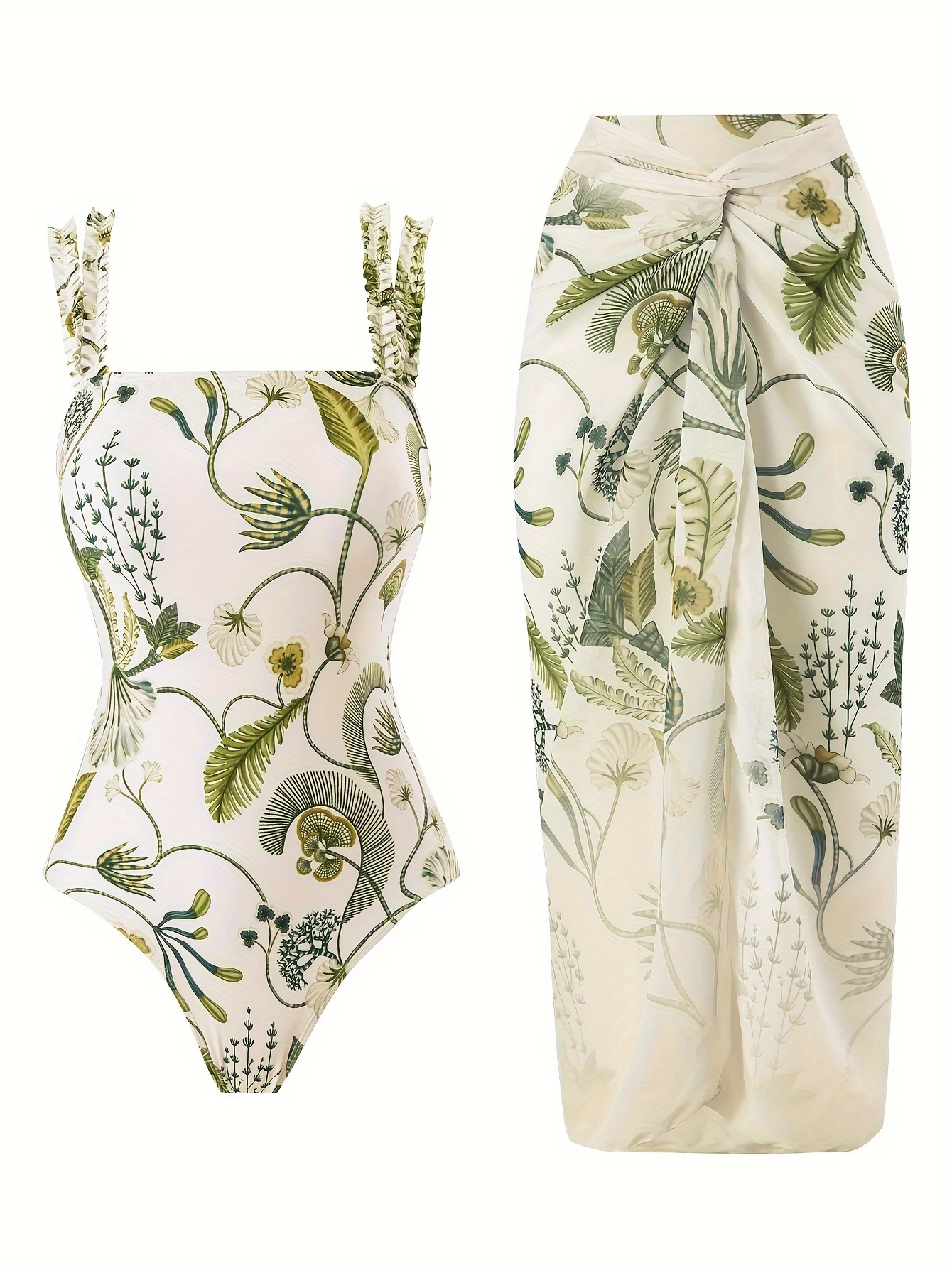 Women's One-Piece Swimsuit  New Fashion Bodycon Swimsuit - Sexy Retro Mesh Swimwear for Women - Stomach Covering Vacation Print