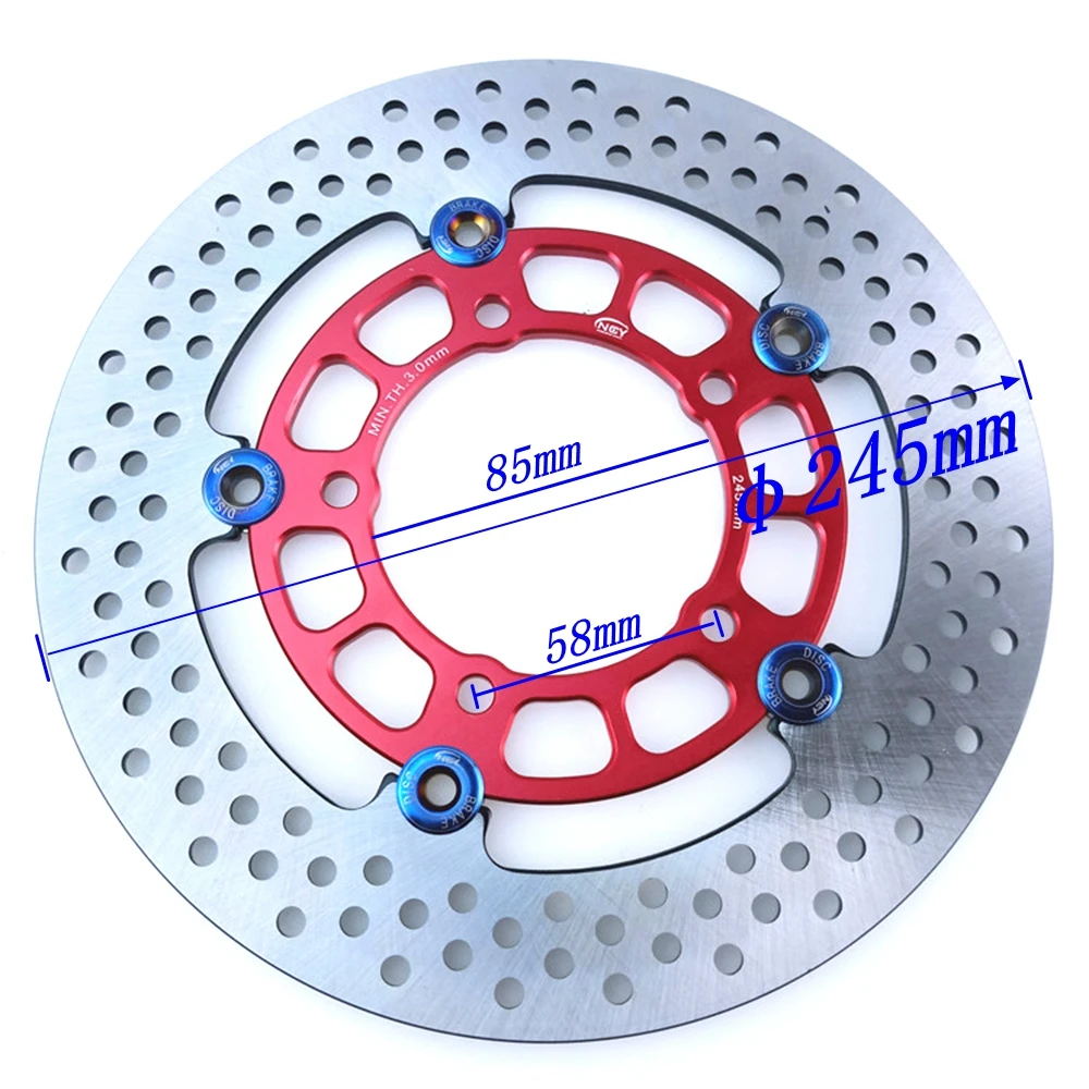 CNC 245mm 5 hole/3 hole Aluminum Alloy Floating Disc Motorcycle Brake Disc For Honda Yamaha Scooter Aerox BWS Cygnus-X Or More