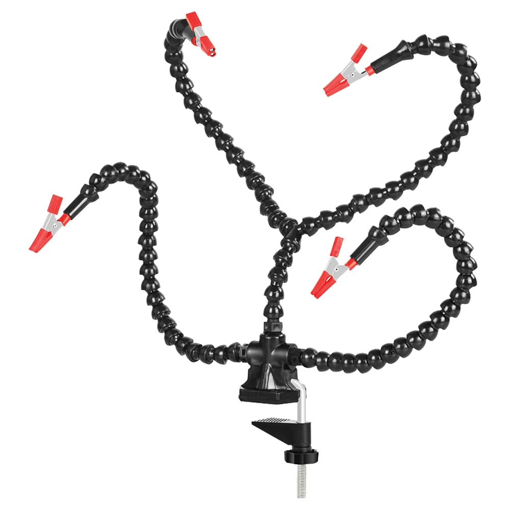 Desk Clamp Soldering Helping Hand 3/4/5 Flexible Arms Soldering Third Hand Tool Soldering Station Holder for Welding Repair view 5