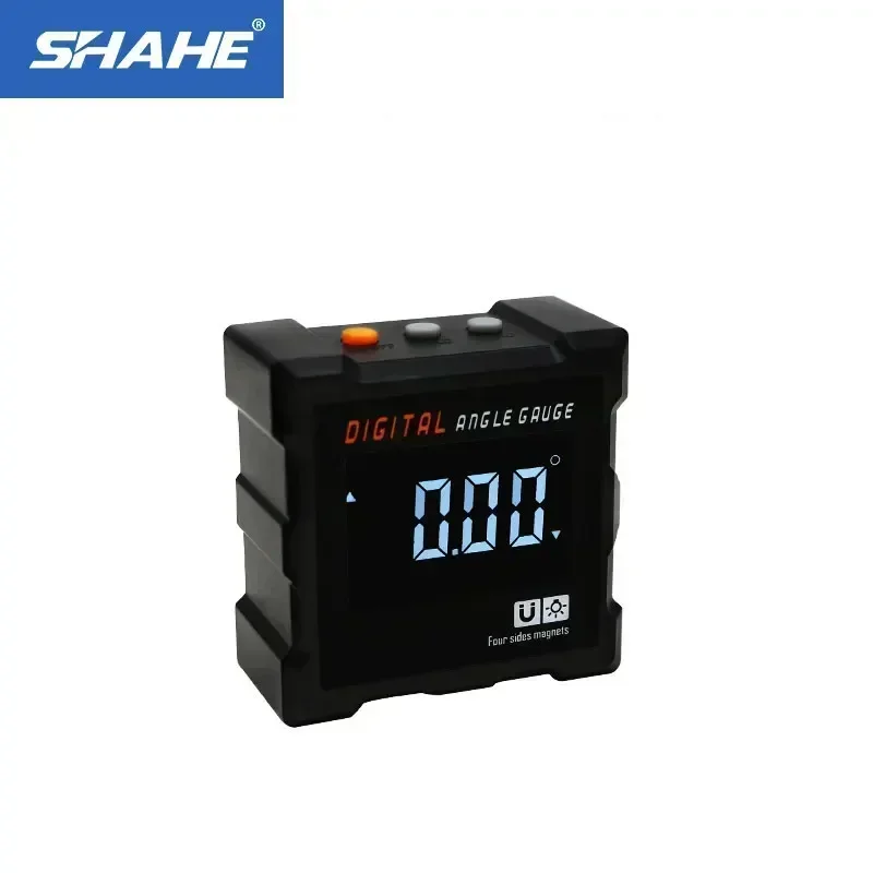 SHAHE New Four Side Magnets Digital Bevel Box 360 Degree Mini Electronic Digital Protractor Digital Level Angle Finder