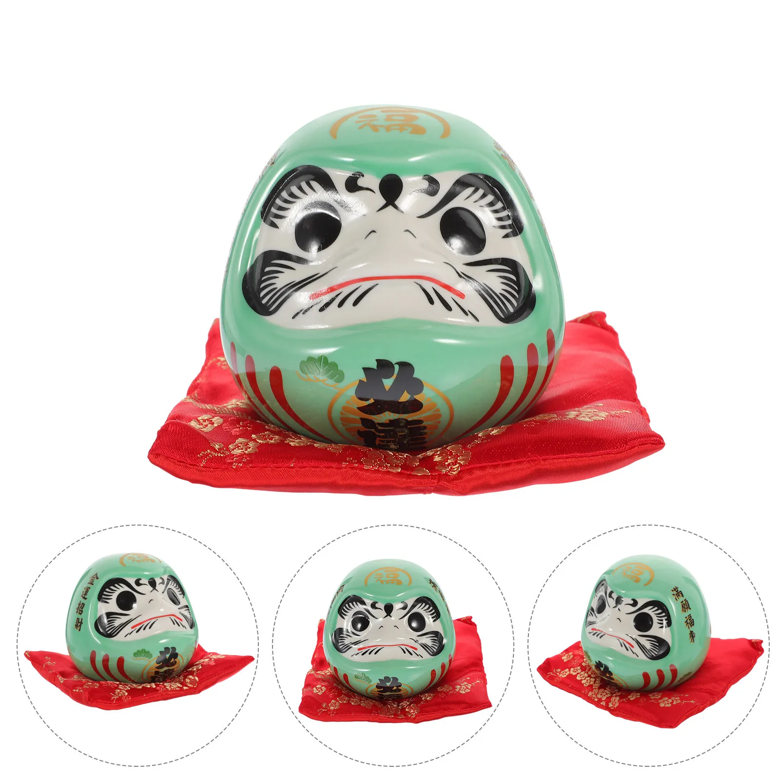 

Daruma Piggy Bank Ceramic Cute Money Saving Jar Desktop Coin Bank Japanese Style Home Decor Large Capacity Unique Cartoon Coin
