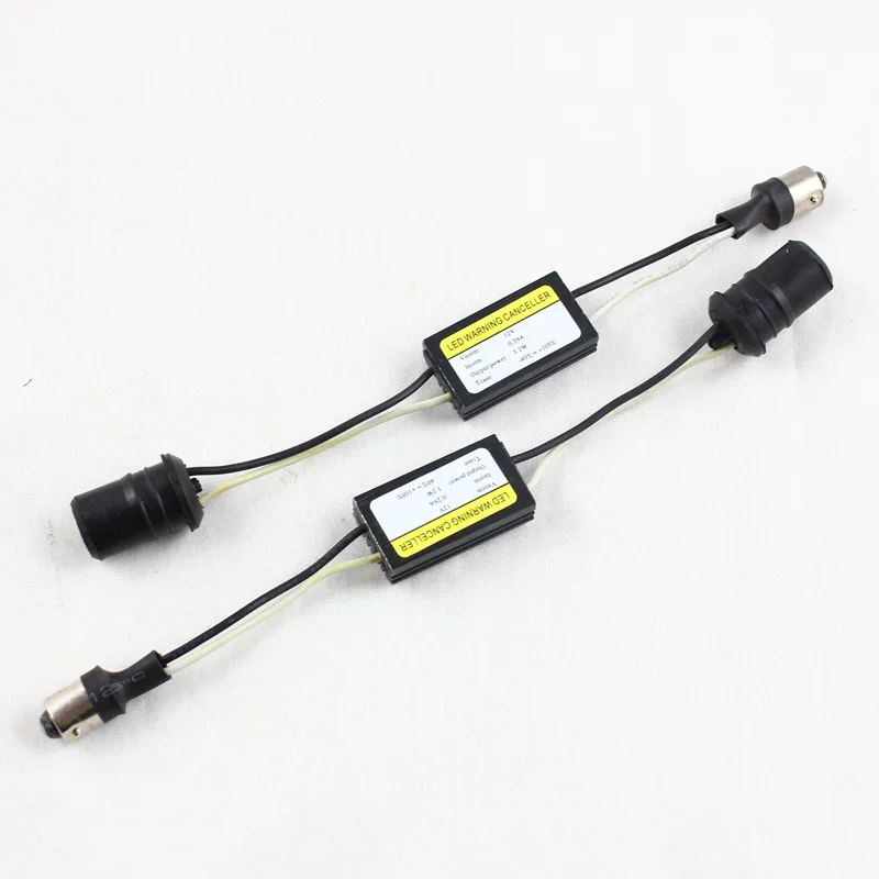 FSYLX 10Pcs BA9s 64132 H6W Canbus Error Free Load Resistor Wiring LED Decoder Warning Flashing Canceller to T10 Adapter