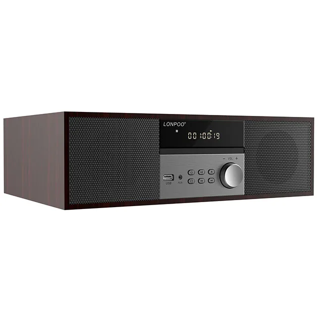 

Micro Hi-Fi CD Player FM Radio Compact Hi-fi System/Multi playback/BT Wireless/USB / MP3 / AUX, Amber LED display