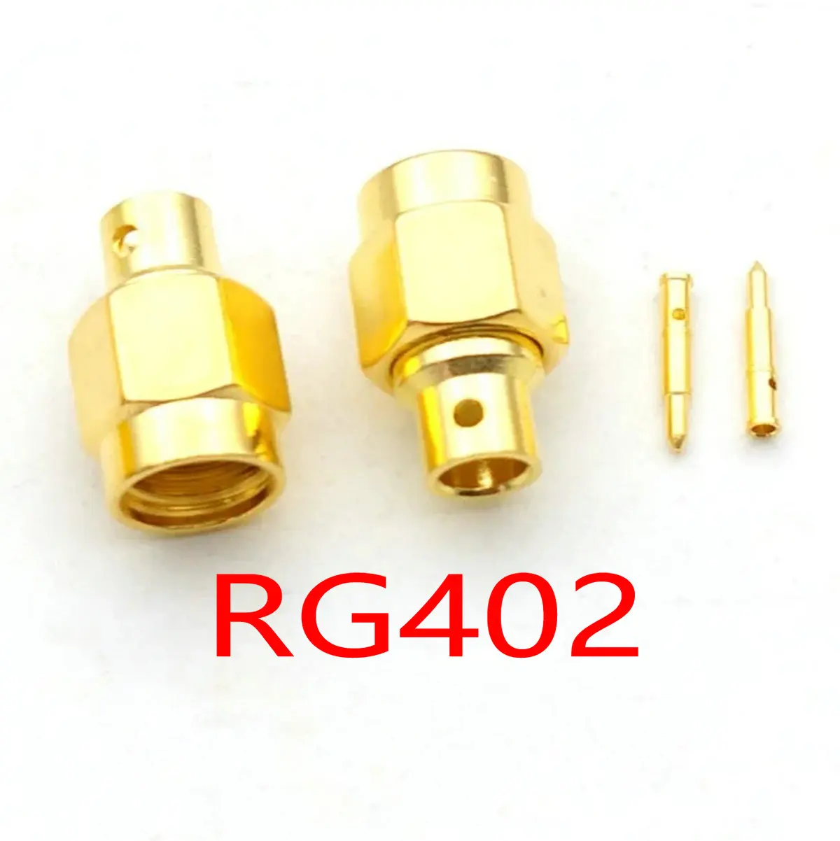 

100PCS copper SMA solder plug Male connector For semi-rigid RG402 0.141" cable