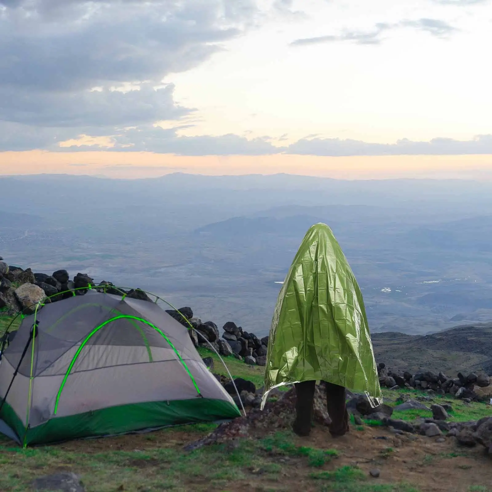 Thermal Insulation Emergency Blanket Windproof Waterproof Survival Camping Blanket For Outdoor Hiking First Aid Keep Warm