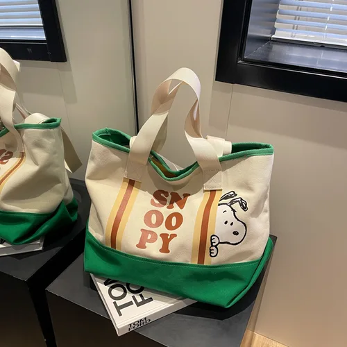 Imagen 2 del producto Bolso lindo de dibujos animados, bolso de hombro de gran capacidad, bolso cruzado, bolso de mano de lona, bolso de lona para mujer