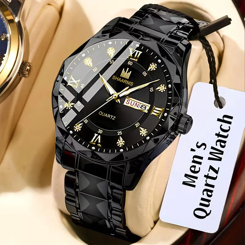 1 Stück Herren-Klassiker-Business-Armbanduhr, perfektes Geschenk für Geburtstag, Halloween, Valentinstag, Ostern & Erntedankfest. – Detail 5