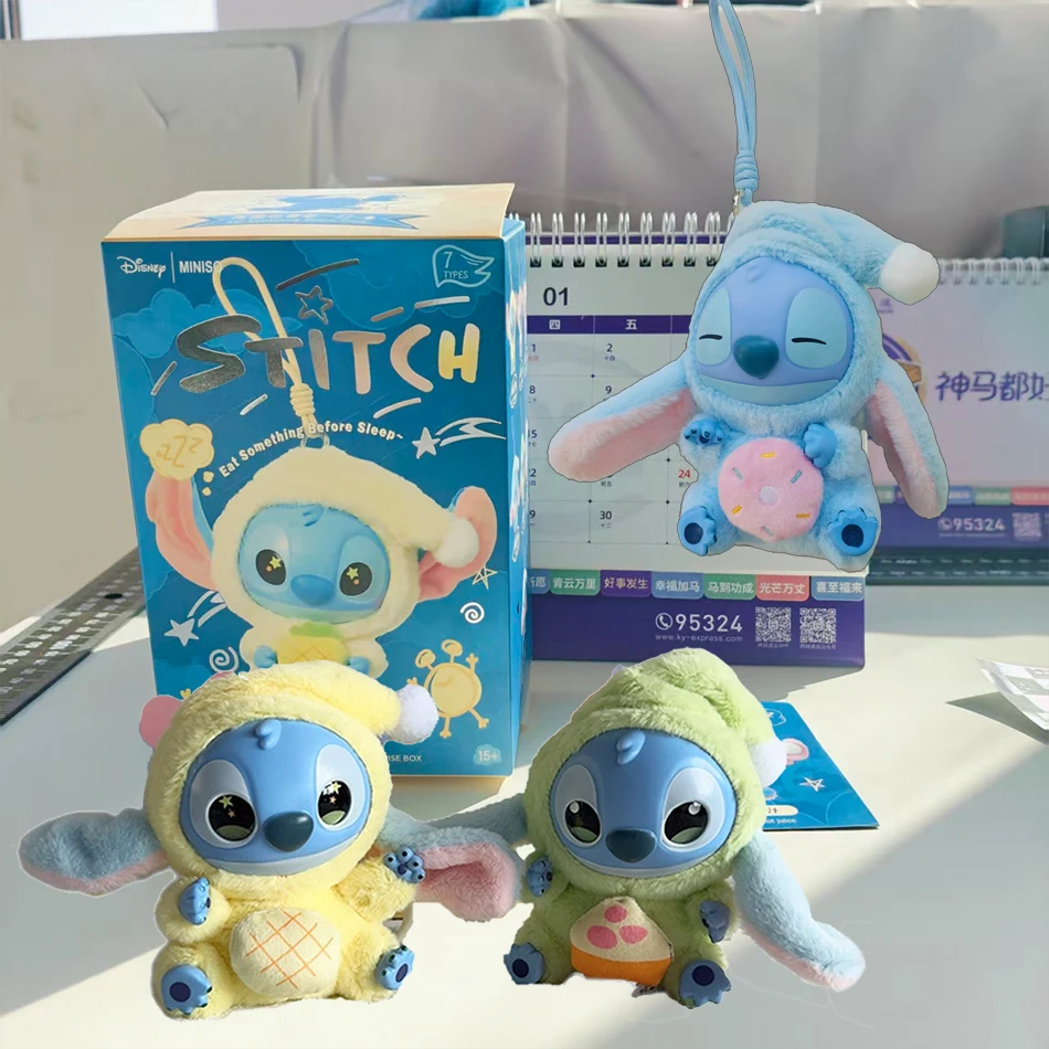 

Disney nuevo Stitch плюшевая кукла слепая коробка Eat Before Sleep серии виниловая подвесная сумка милая загадочная игрушка