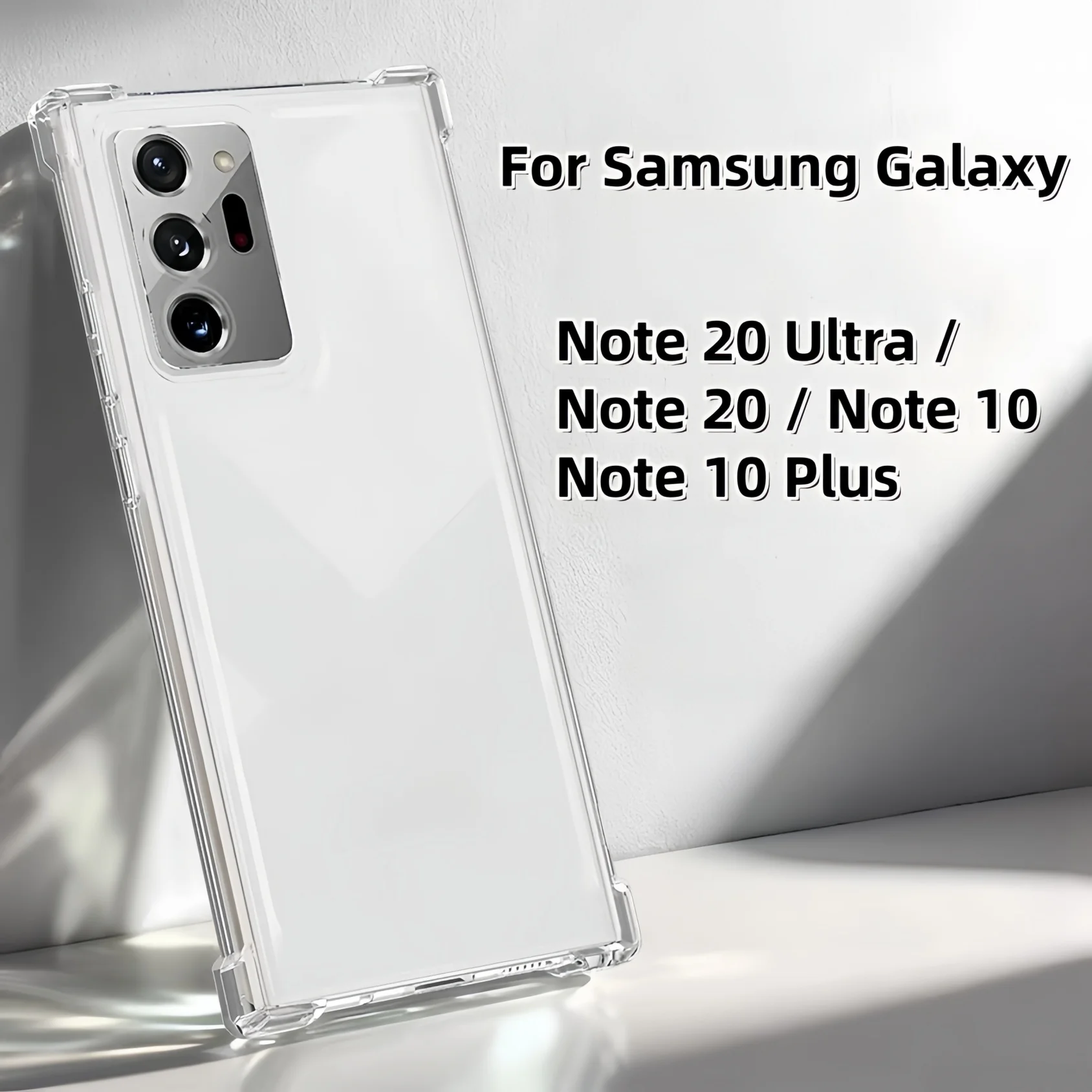 Transparent TPU Shockproof Protection Phone Case For Samsung Galaxy Note 20 10 Ultra Plus - Clear