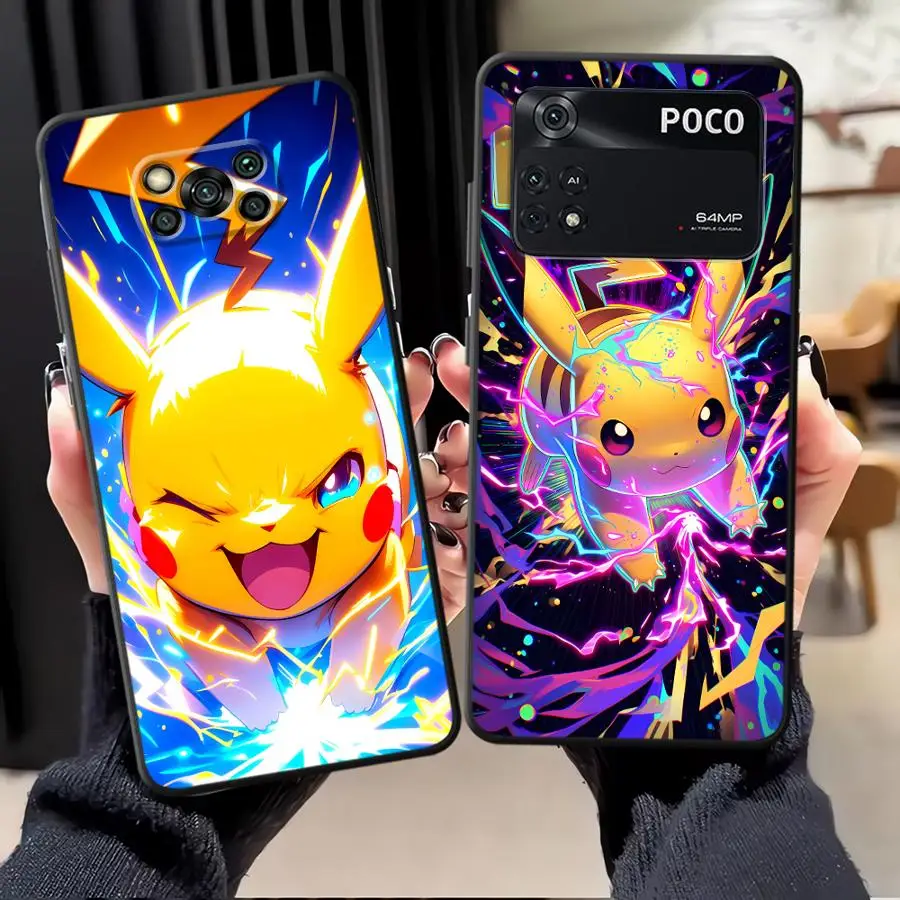 Handyhülle für Xiaomi Poco F8 F6Pro C85 X3 NFC X7 F7 F5 F3 X4 X3 Pro X8 Pro Max C71 F4 Weiche Hülle Niedliche P-PokemonS P-PikachuS