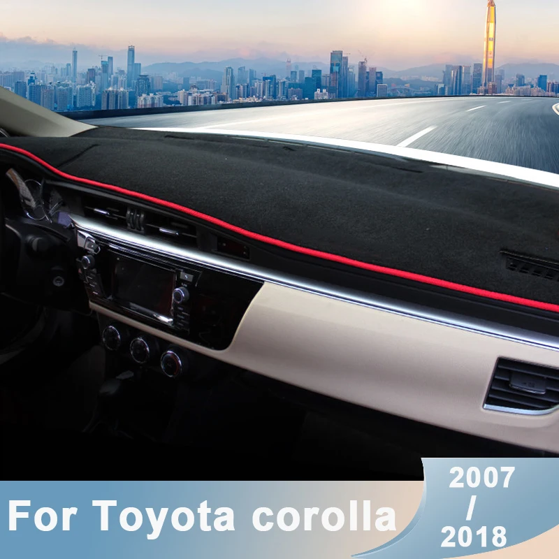 Car Accessories For Toyota Corolla 2007 - 2013 2014 2015 2016 2017 2018 Dashboard Cover Avoid Lights Pads Anti-uv Mats Adornment