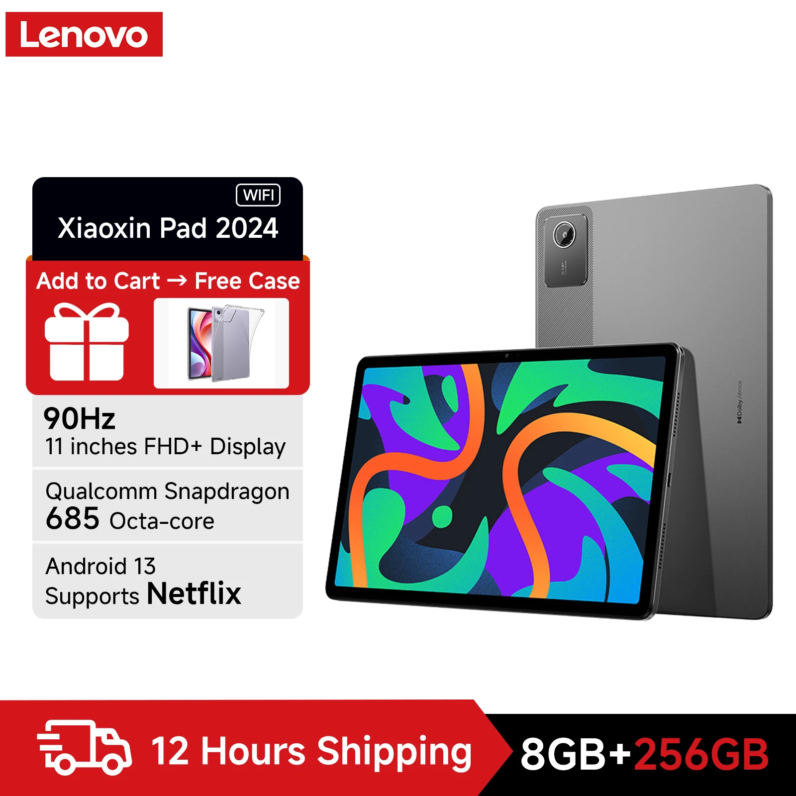 Lenovo XiaoXin Pad 2024 8GB 128GB – תכנית טאבלט מושלמת למשתמשים שמחפשים עוצמה, עמידות ותפוקה גבוהה