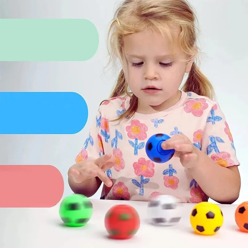 

Мини-спиннер, футбольный мяч, игрушка для детей, сувениры для футбольной вечеринки, наполнитель для сумок с подарками, вращающийся футбольный мяч для снятия стресса на палец