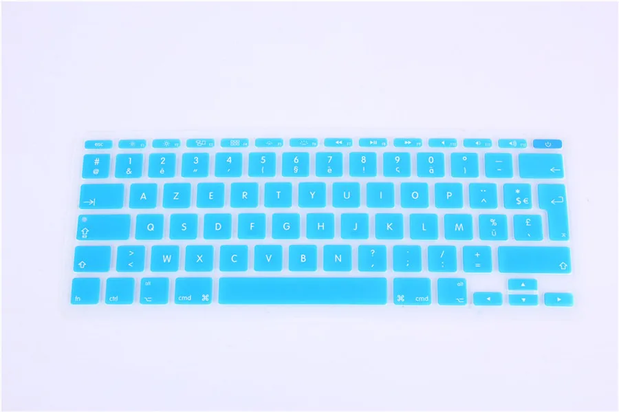 11.6 inch French UK/EU Franch Silicone Soft color AZERTY Keyboard Cover Skin for Mac Book Air 11 11.6\'\' inch For macbook