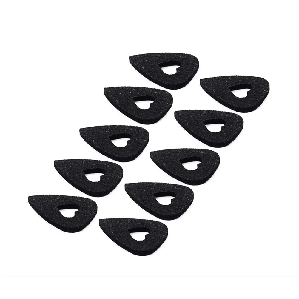 

10Pcs Wool Guitar Plectrum Picks Lightweight Durable Pleasing Fingers for Professional Use Collections Black Guitar Picks