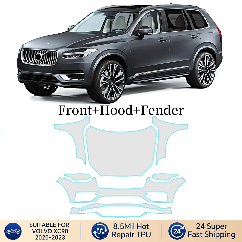 

For Volvo XC90 INSCRIPTION T5 T6 B5 B6 2020-2023 TPU Bumper Door Pre-cut Paint Protection Film PPF Scratch-resistant Transparent
