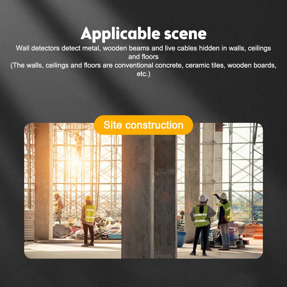 디지털 LCD 스크린 및 오디오 알람 기능이 있는 벽 스캐너, 목재, 금속, 스터드, AC 와이어, 파이프 빔용, 5 in 1 스터드 벽 감지기