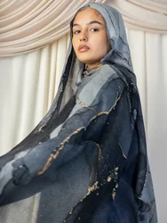 New Design Watercolor Modal Cotton Hijabs for Women Print Scarf Shawl Muslim Fashion Women Hijab Scarf Turban Ramadan Gifts
