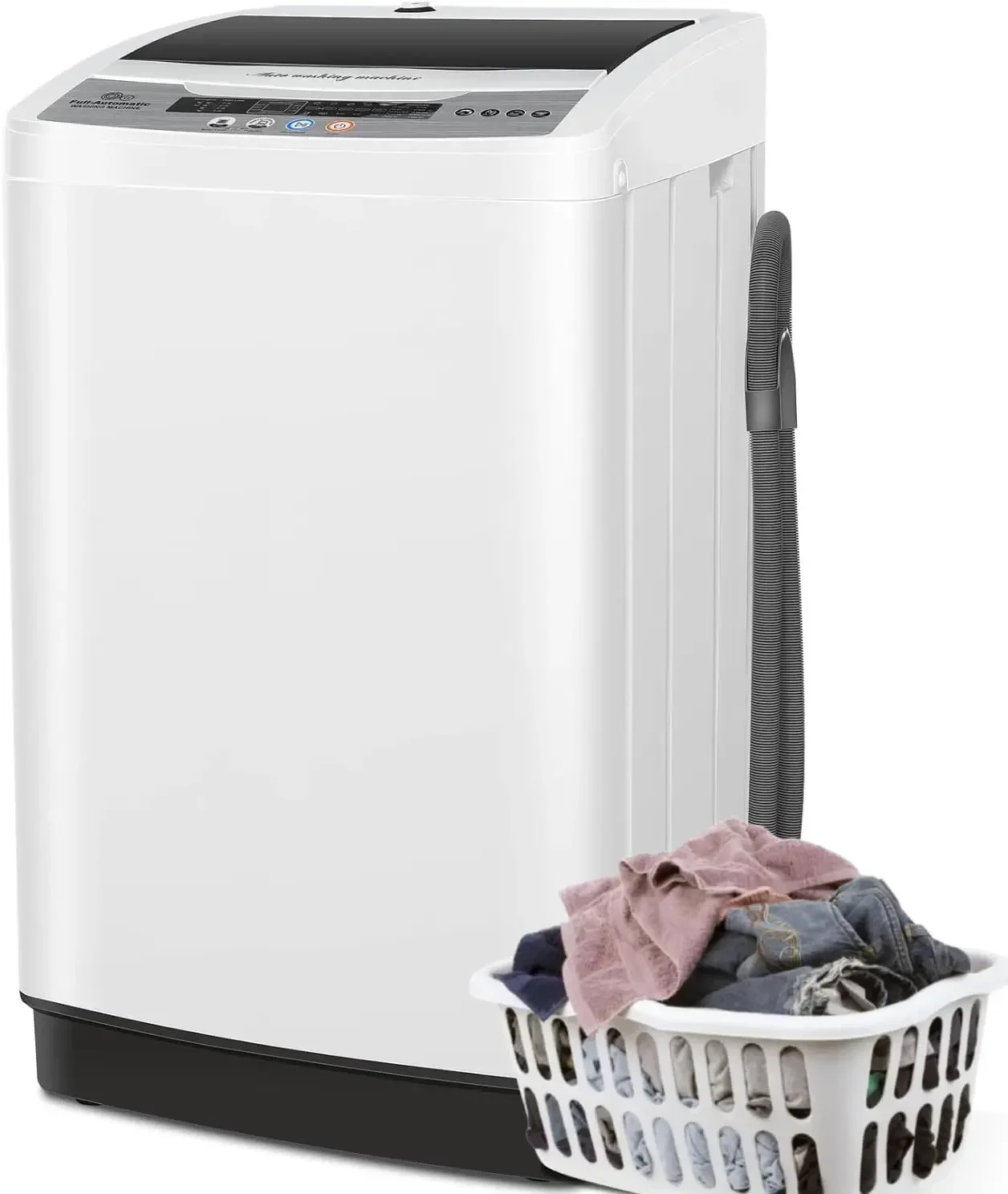 

Nictemaw Portable Washing Machine 17.8Lbs Portable Washer Machine with Drain Pump, 2.8 Cu.ft Compact Washer with 10 Programs 8