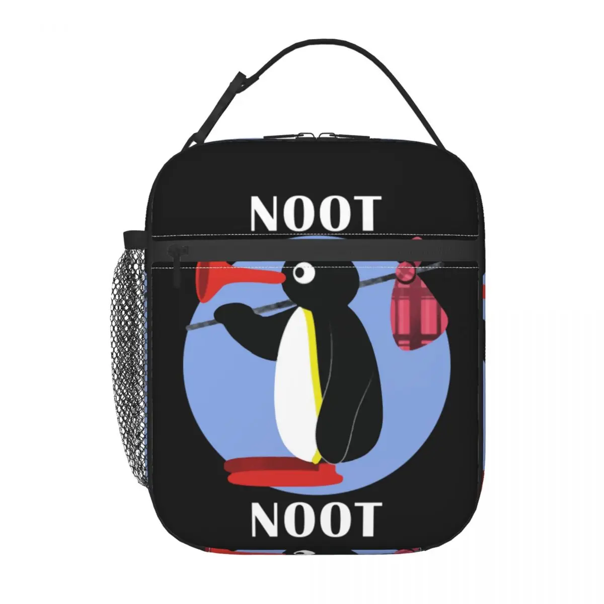 Penguin Pingu Noot Noot Insulated Lunch Bag for Women Portable Cartoon Ulzzang Thermal Cooler Bento Box Beach Camping Travel