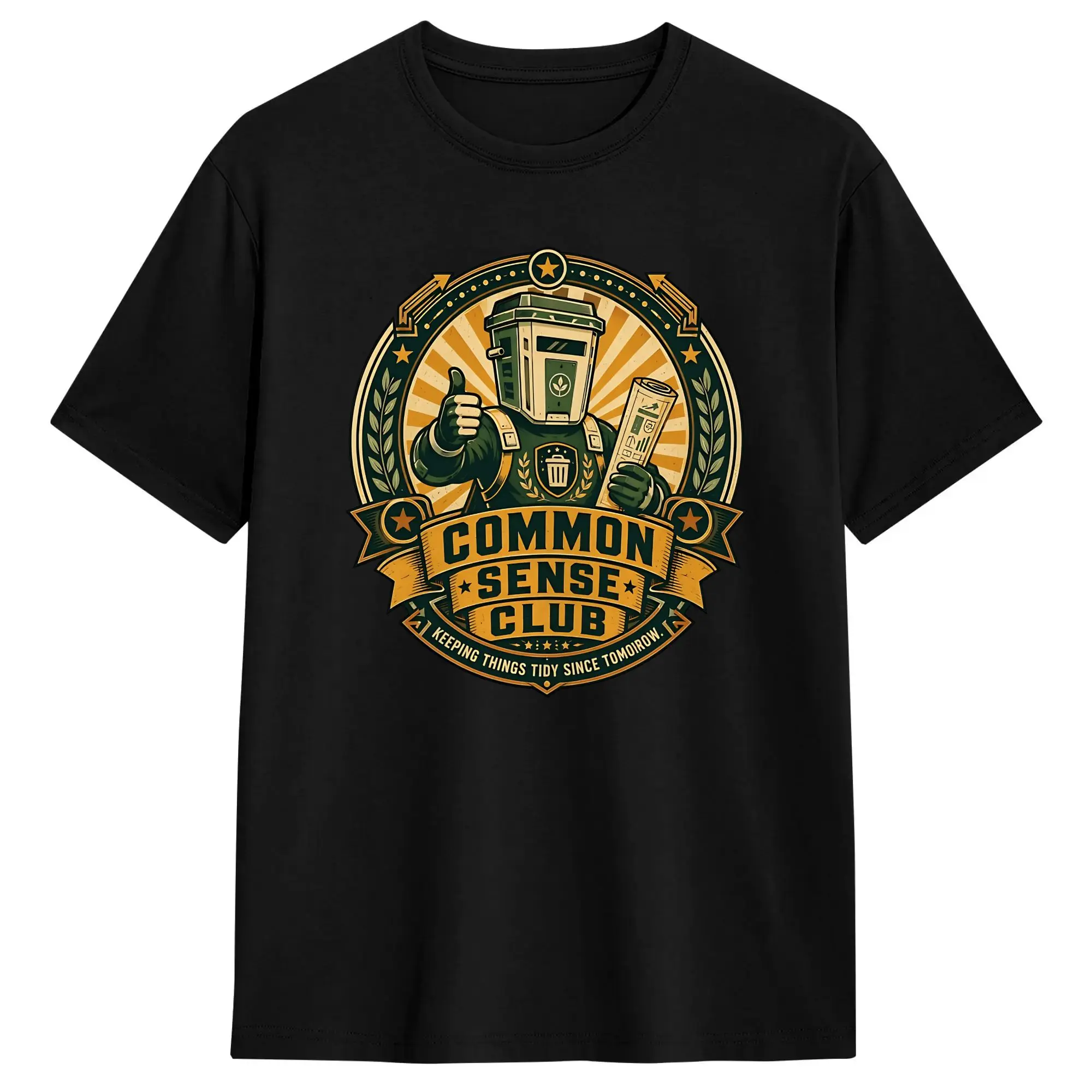 Count Binface common sense club T Shirt Men's  100% Cotton Humor T-Shirt Round Collar  Tee Shirt Short Sleeve Clothes Printing