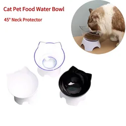 Non-Slip Cat Bowl Pet Water Food Feed Dog Bowls Pet Bowl 45° Neck Protector Cat Pet Food Water Bowl Kitten Supplies