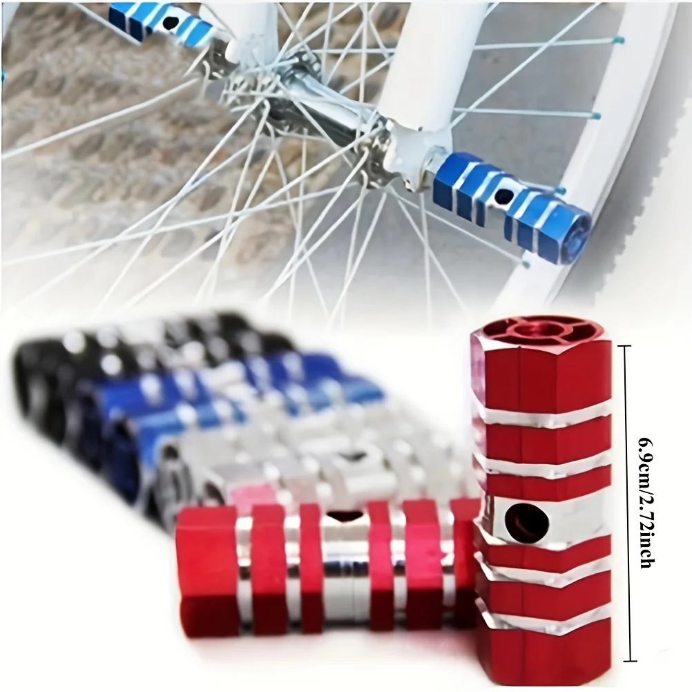 2-Piece Alloy Axle Pedals for Bicycles - Rear Wheel Pedals, Perfect Choice for Outdoor Leisure